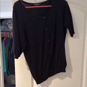 Women's Black Button-Up sweater